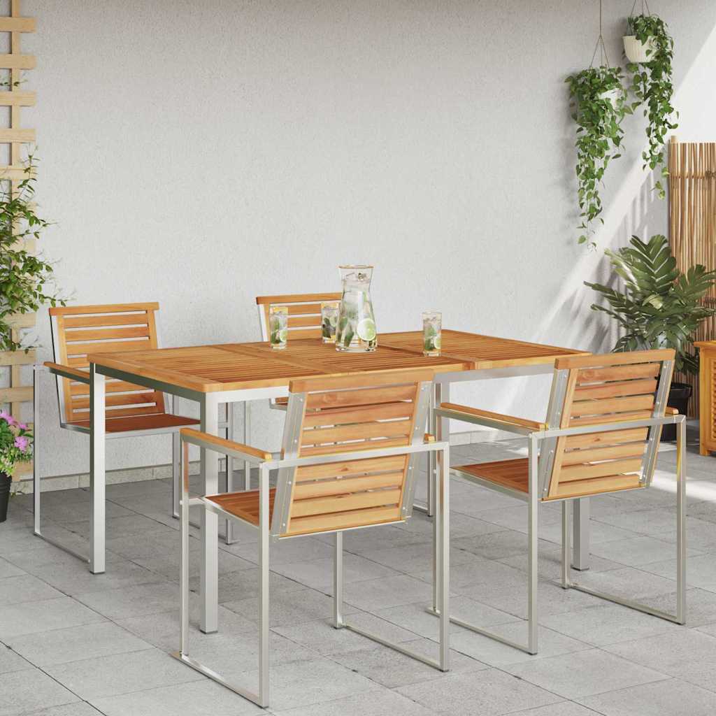 TrpezarijskiStol Smeđa 150 x 90 x 75 cm Čvrsto teak drvo
