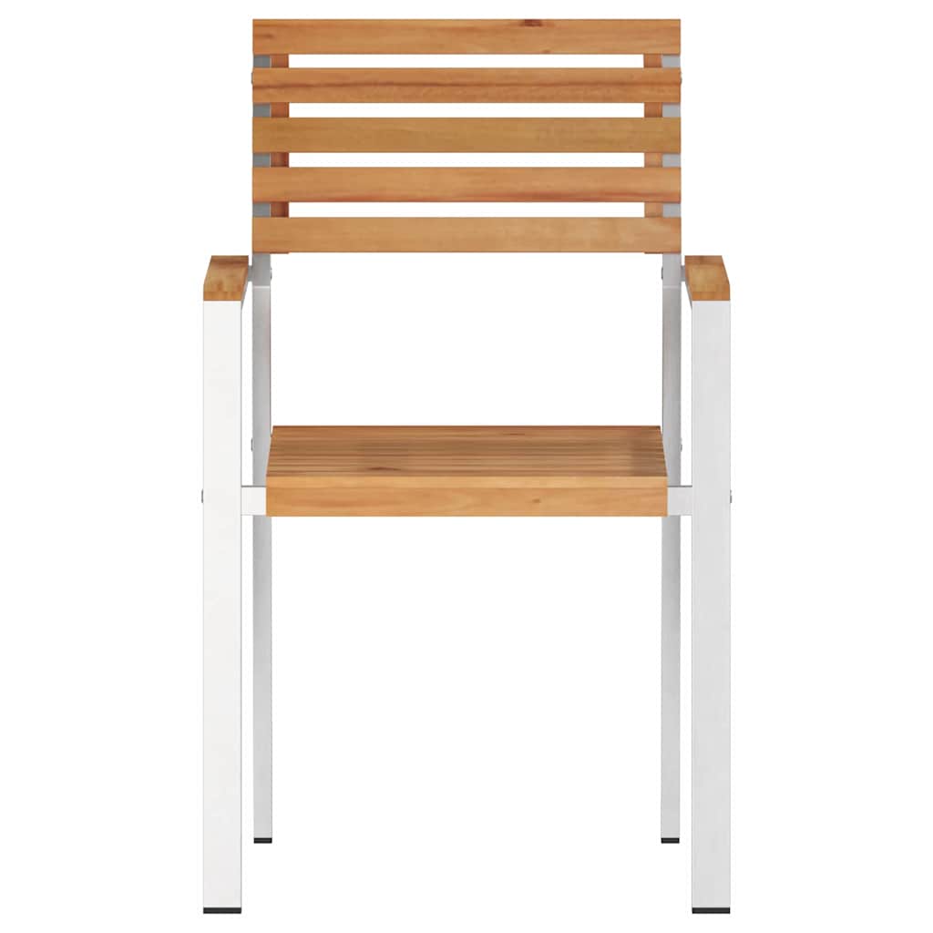 Vrtna stolica 2 pcs Prirodna nafta Čvrsto teak drvo