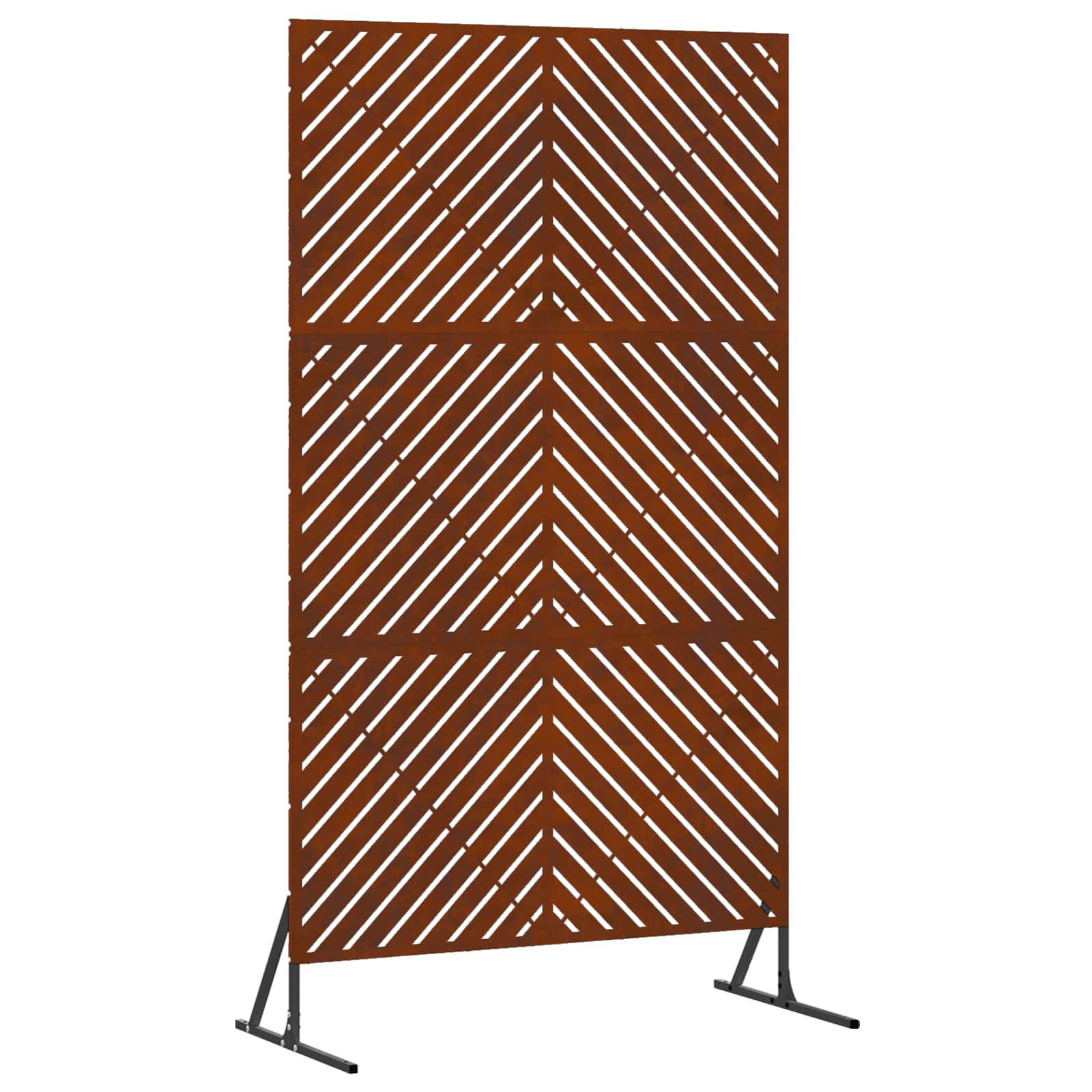 Zaslon za privatnost 100 x 50 x 180 cm Otporni čelik Rđa