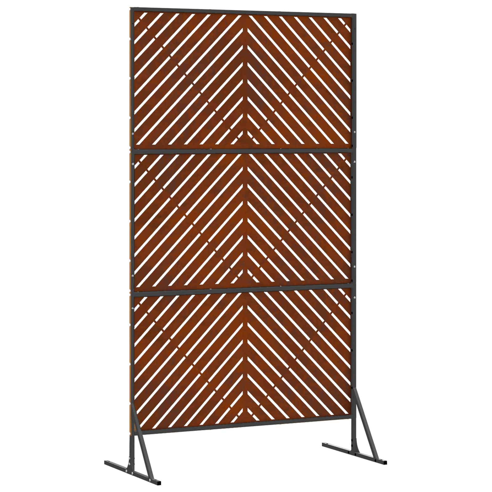 Zaslon za privatnost 100 x 50 x 180 cm Otporni čelik Rđa