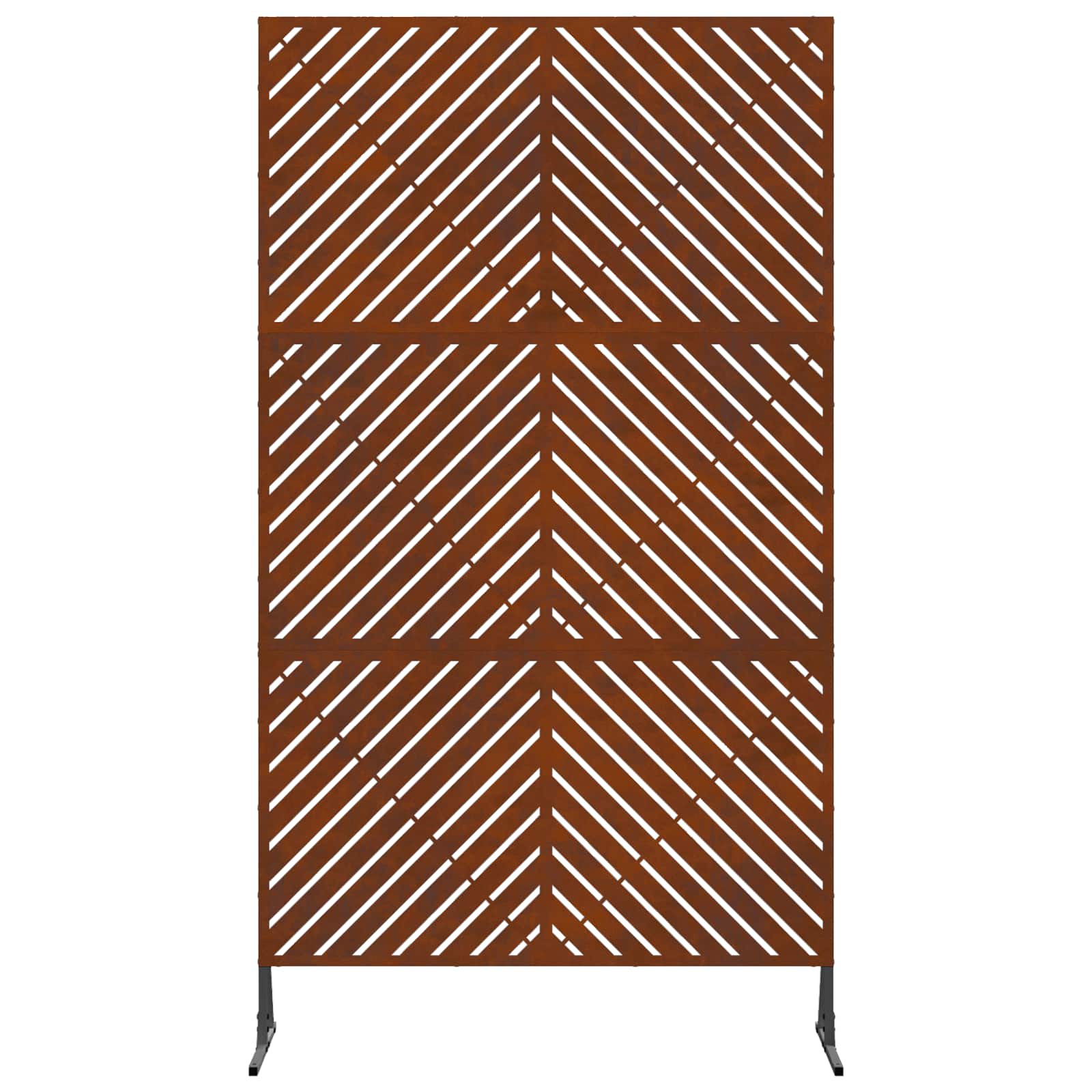 Zaslon za privatnost 100 x 50 x 180 cm Otporni čelik Rđa