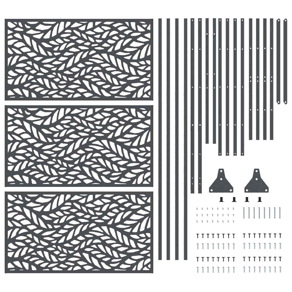 Zaslon za privatnost Antracit 100 x 50 x 180 cm Čelik