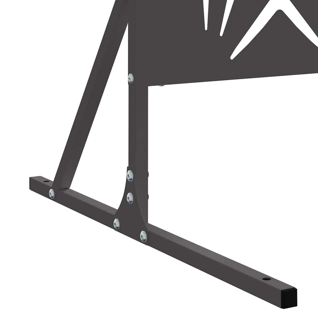 Zaslon za privatnost Crna 100 x 50 x 180 cm Čelik