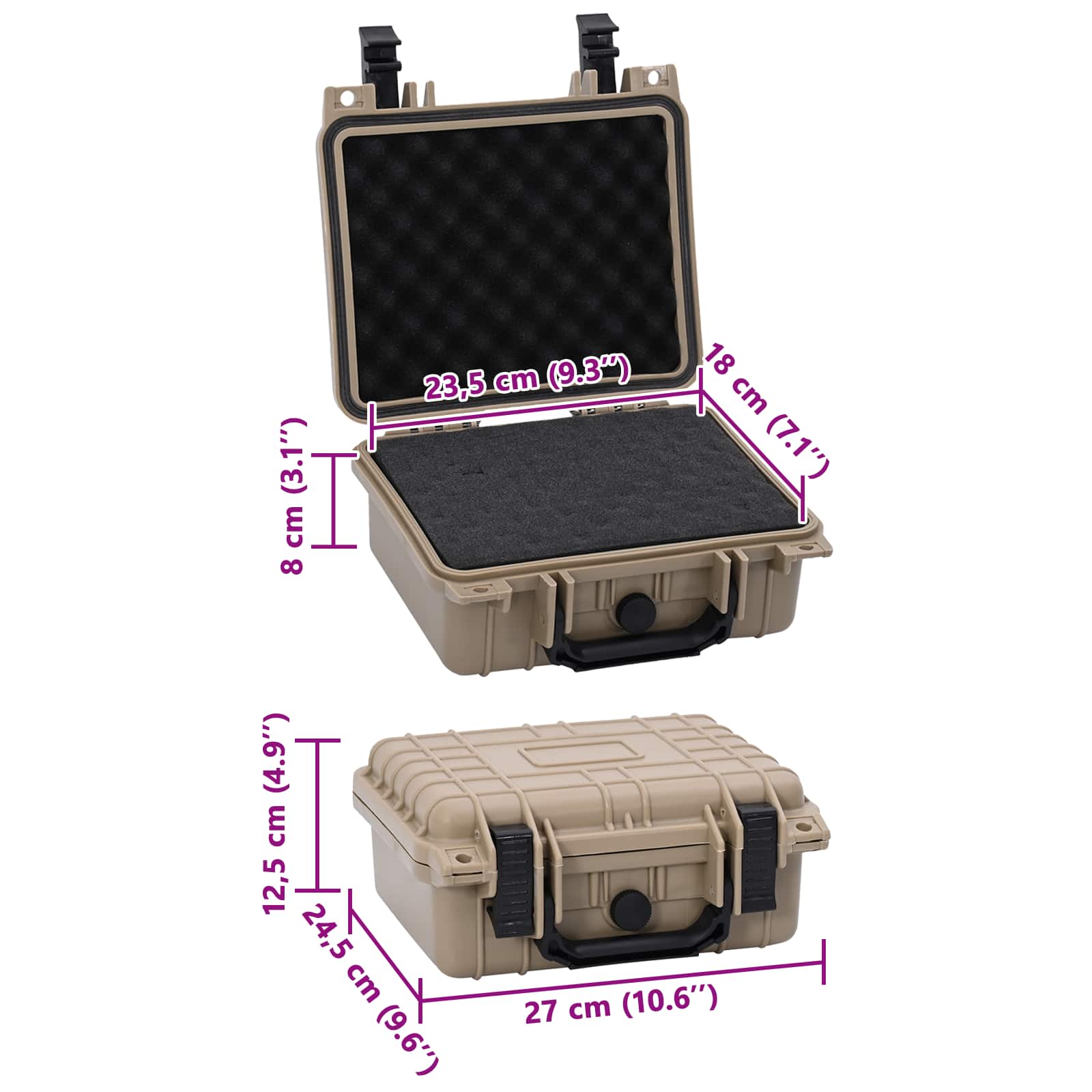 Tvrdi kofer Pijesak 27 x 24,5 x 12,5 cm Polipropilen i ABS