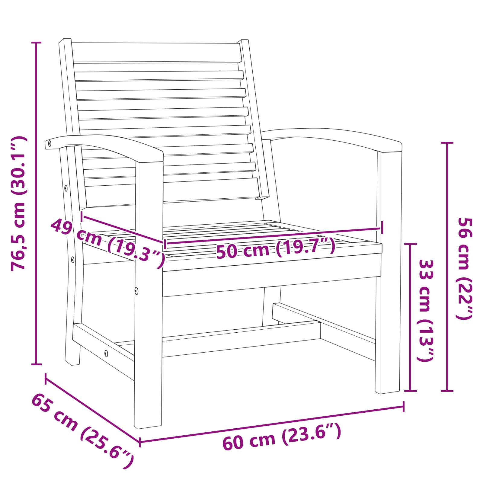 Stolica 2 Komad Smeđa 65 x 60 x 76,5 cm Čvrsto teak drvo