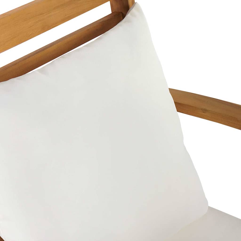 Set vrtnog stola i klupe s jastučićem 2 Komad Smeđa i krem