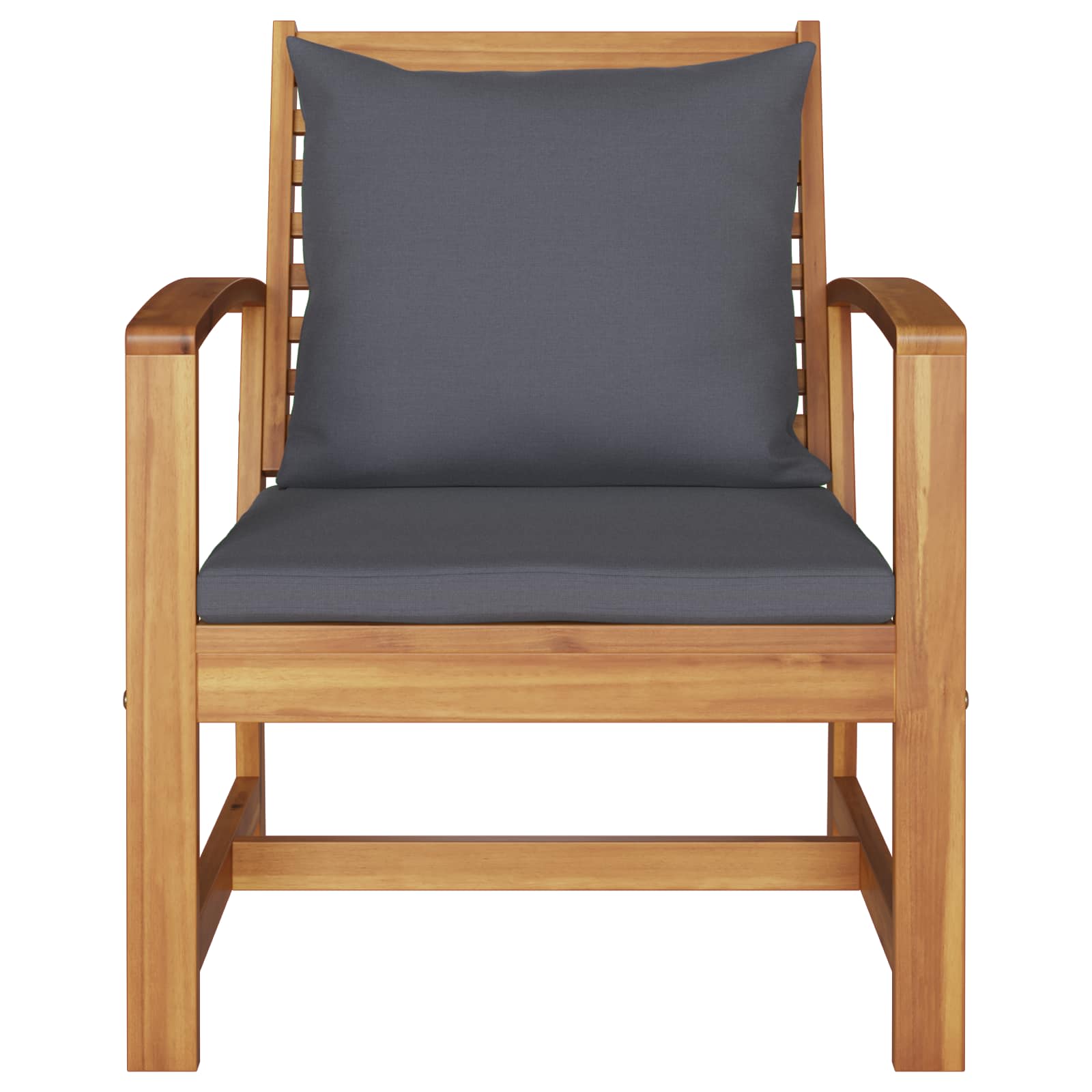 Stolica s jastukom 2 Komad Smeđa i tamno siva 65 x 60 x 76,5 cm