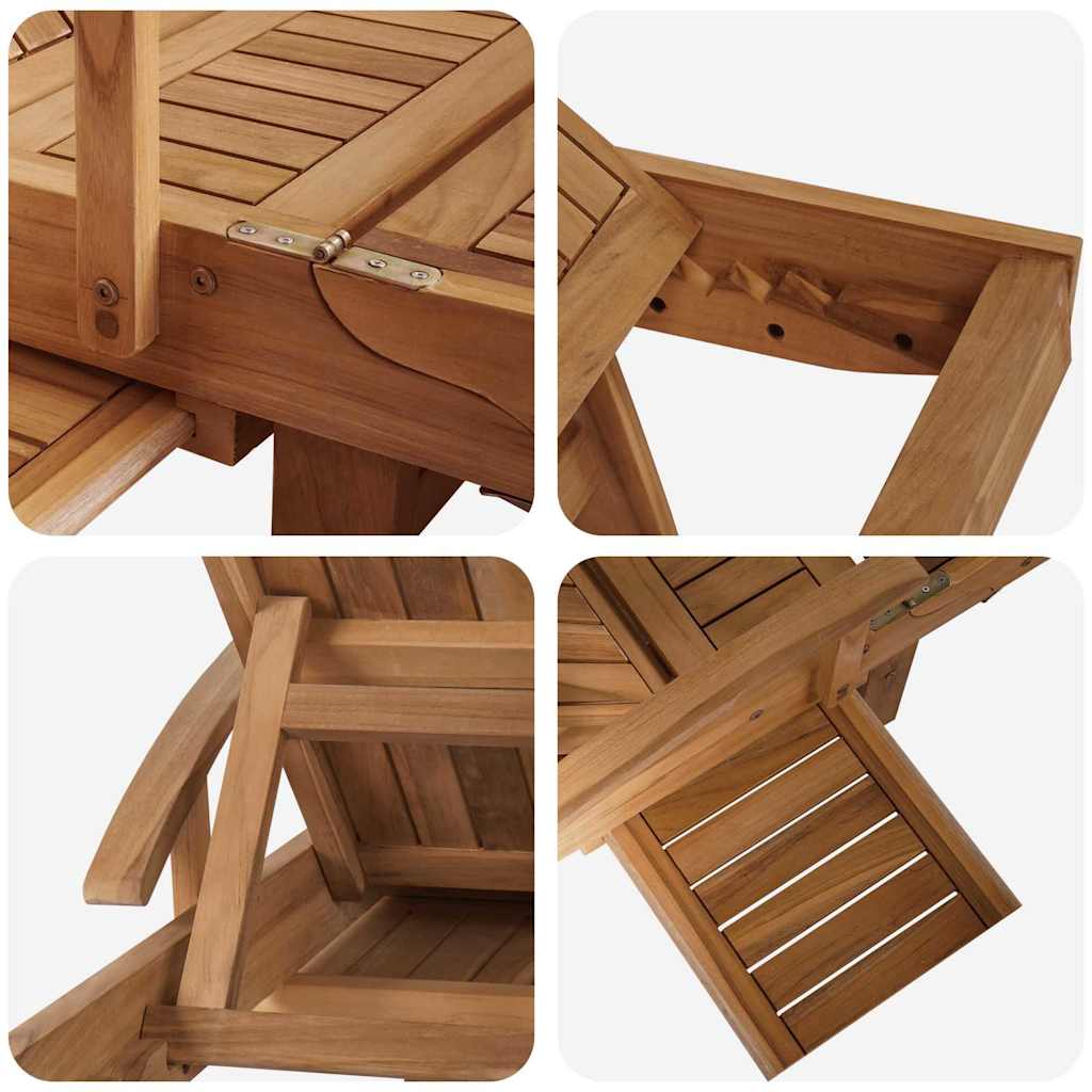 Ležaljka za sunčanje Smeđa 195 x 59 x 78,5 cm Čvrsto teak drvo