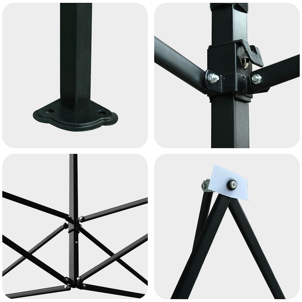 Staklenik s sklopivim okvirom Zelena 280 x 410 x 315 cm Željezo