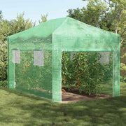 Staklenik s sklopivim okvirom Zelena 290 x 430 x 315 cm Željezo