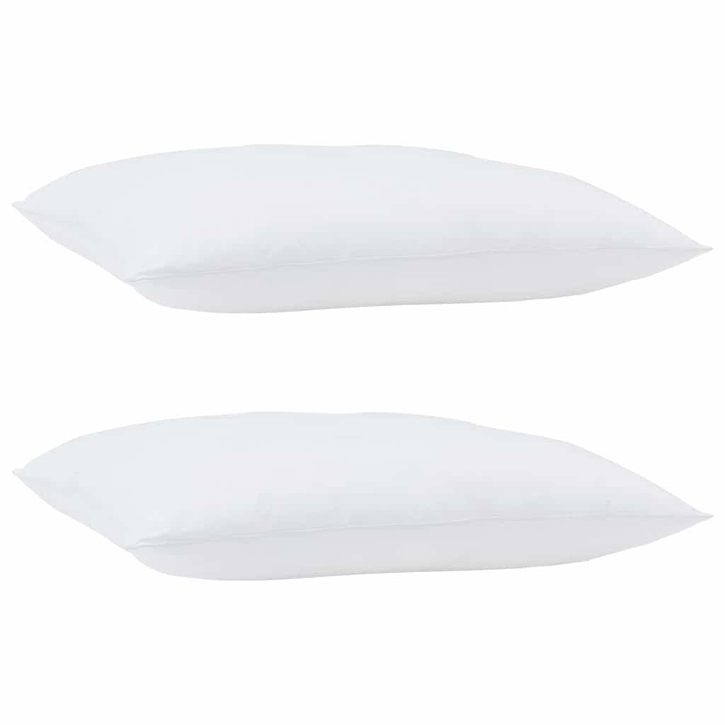 Jastuk s jastukom 2 pcs Bijelo 62 x 31 x 0 cm Pamuk i poliester