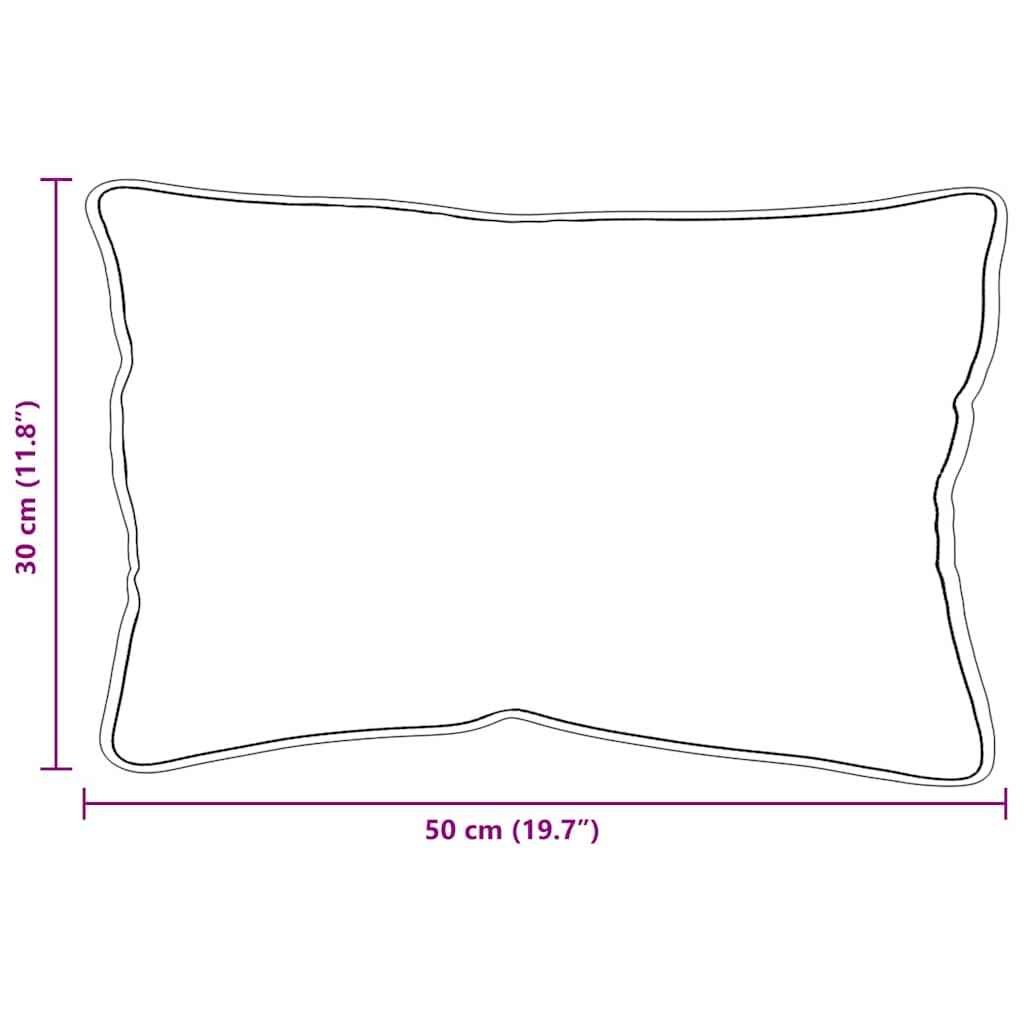 Jastuk s jastukom 2 pcs Bijelo 62 x 31 x 0 cm Pamuk i poliester