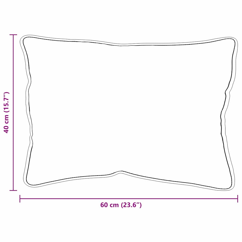 Jastuk 2 pcs Bijelo 61 x 41 x 20 cm Pamuk i poliester