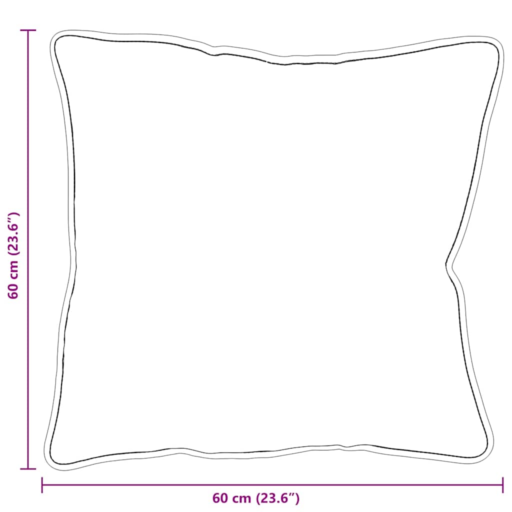 Jastuk 2 pcs Bijelo 60 x 60 x 20 cm Pamuk i poliester