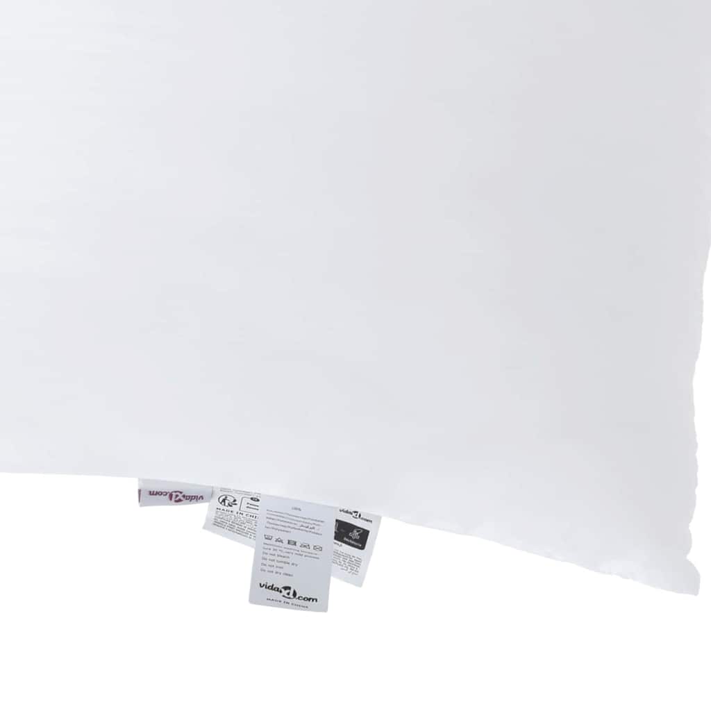 Jastuk s jastukom 2 pcs Bijelo 80 x 80 x 20 cm Poliester