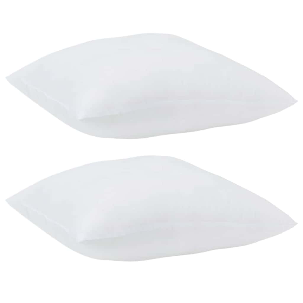 Jastuk s jastukom 2 pcs Bijelo 80 x 80 x 20 cm Poliester