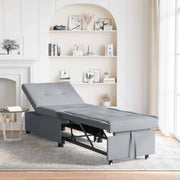 Krevet-sofa na razvlačenje Svijetlo siva 194 x 50 x 82 cm