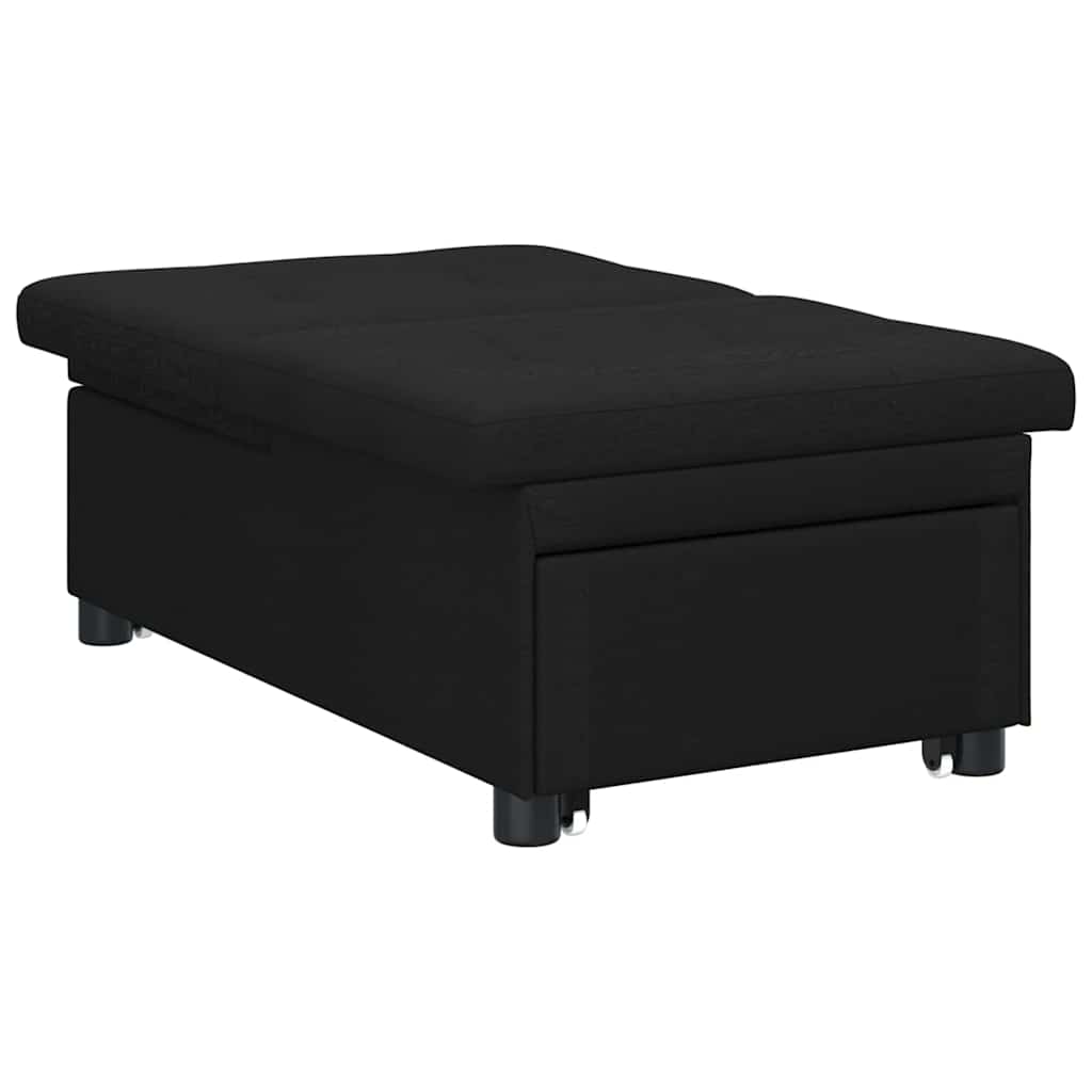 Krevet-sofa na razvlačenje Crna 194 x 50 x 82 cm tkanina