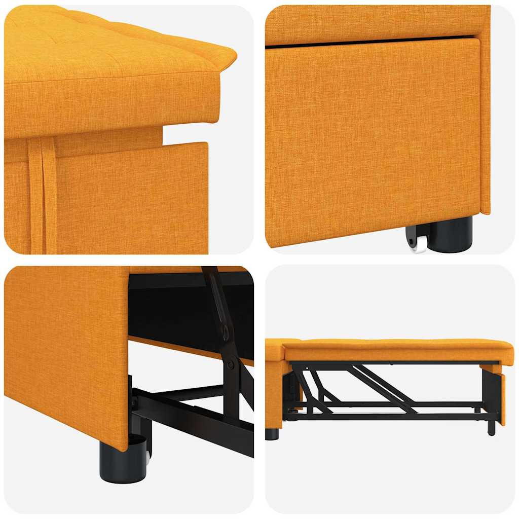 Krevet-sofa na razvlačenje Tamno žuta 194 x 50 x 82 cm tkanina