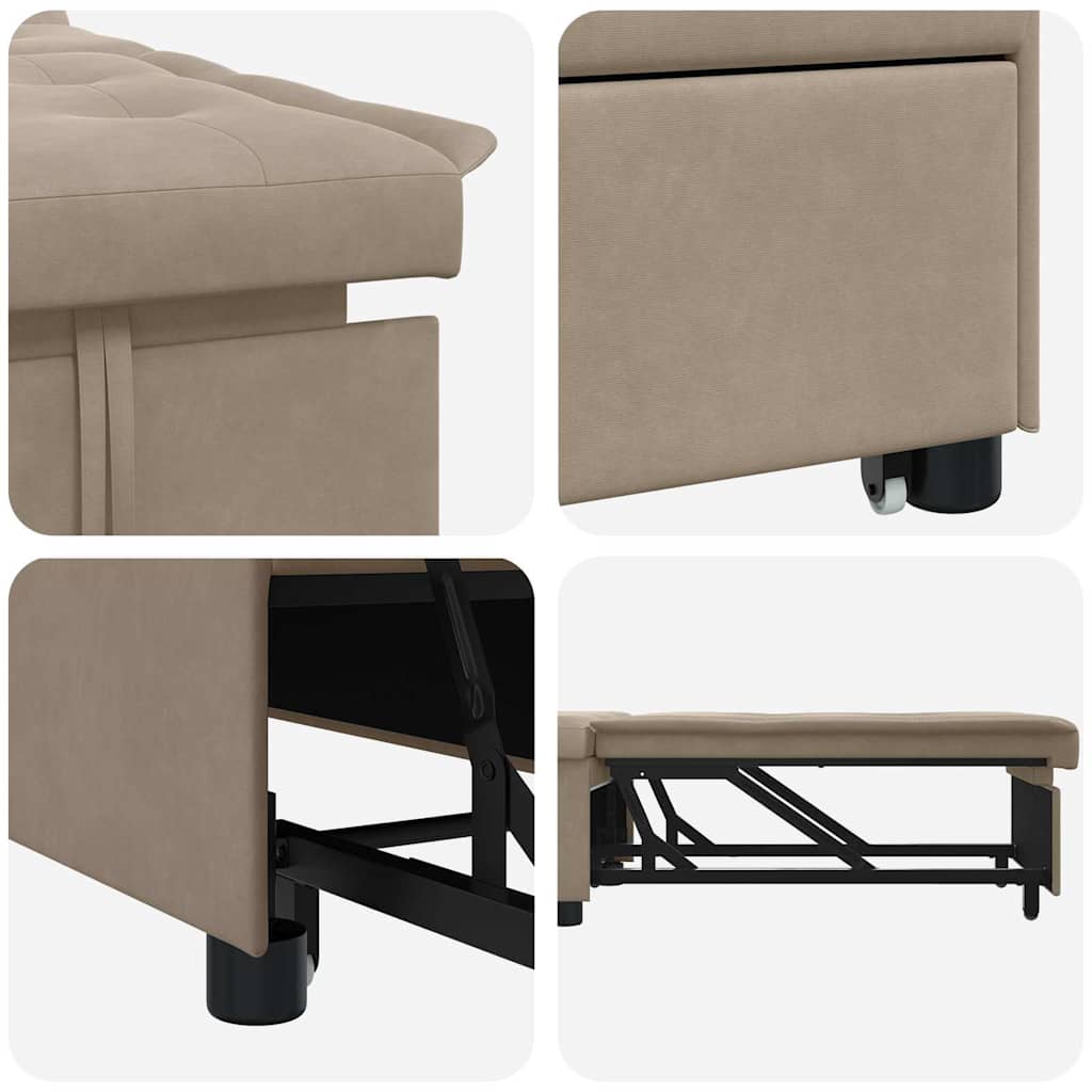 Krevet-sofa na razvlačenje Sivo-smeđa 194 x 67 x 82 cm
