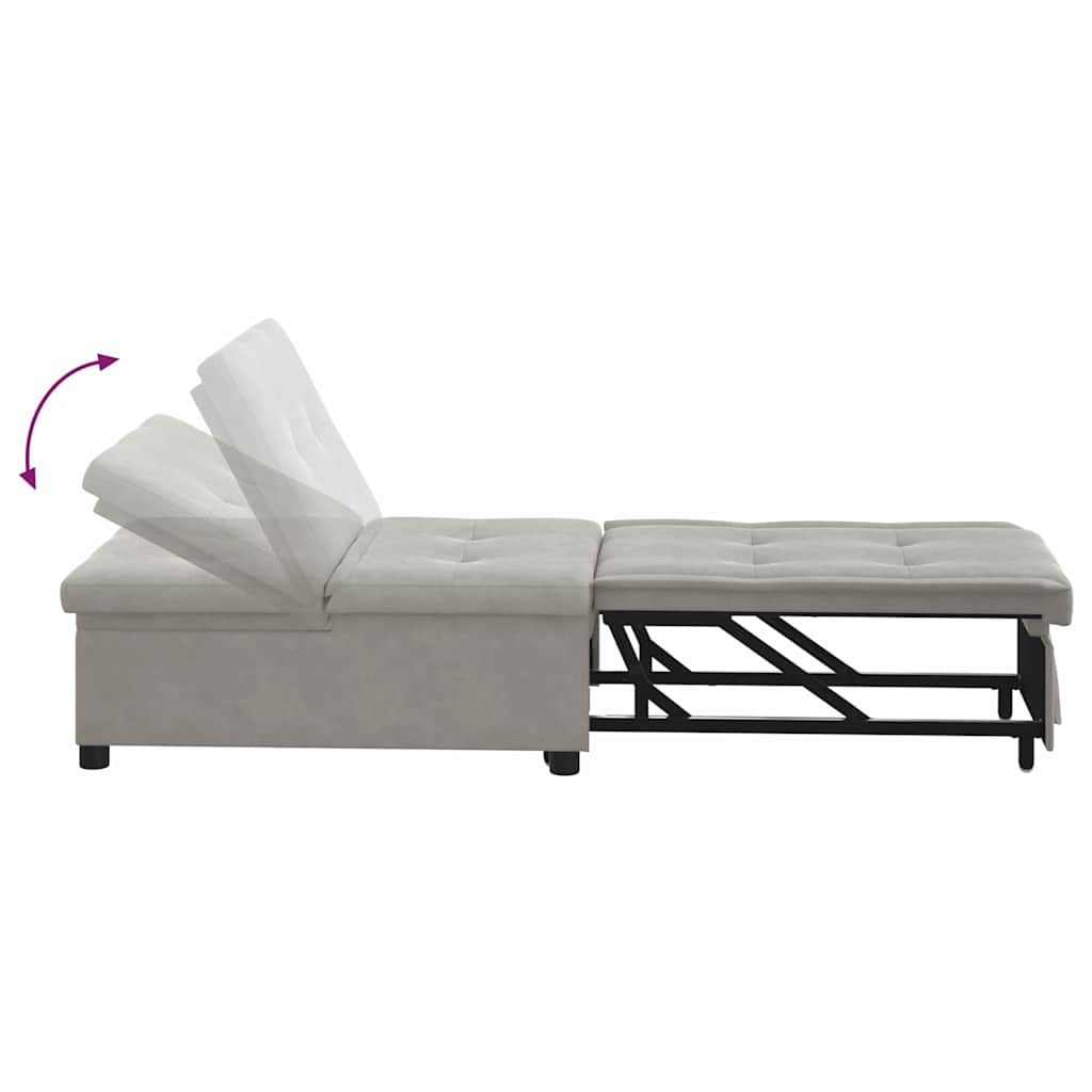 Krevet-sofa na razvlačenje Svijetlo siva 194 x 67 x 82 cm
