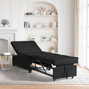 Krevet-sofa na razvlačenje Crna 194 x 67 x 82 cm Mikrovlakna