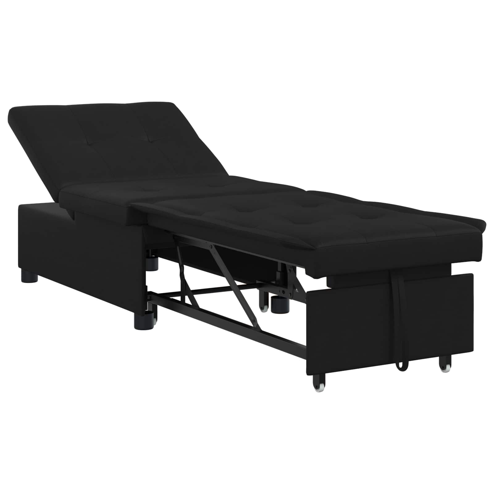 Krevet-sofa na razvlačenje Crna 194 x 67 x 82 cm Mikrovlakna