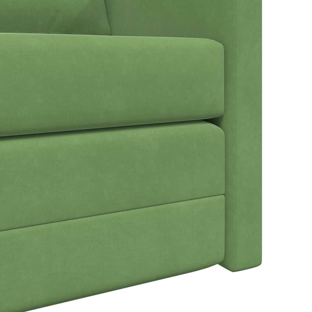 Krevet na razvlačenje Svijetlo zelena 204 x 122 x 60 cm Baršun