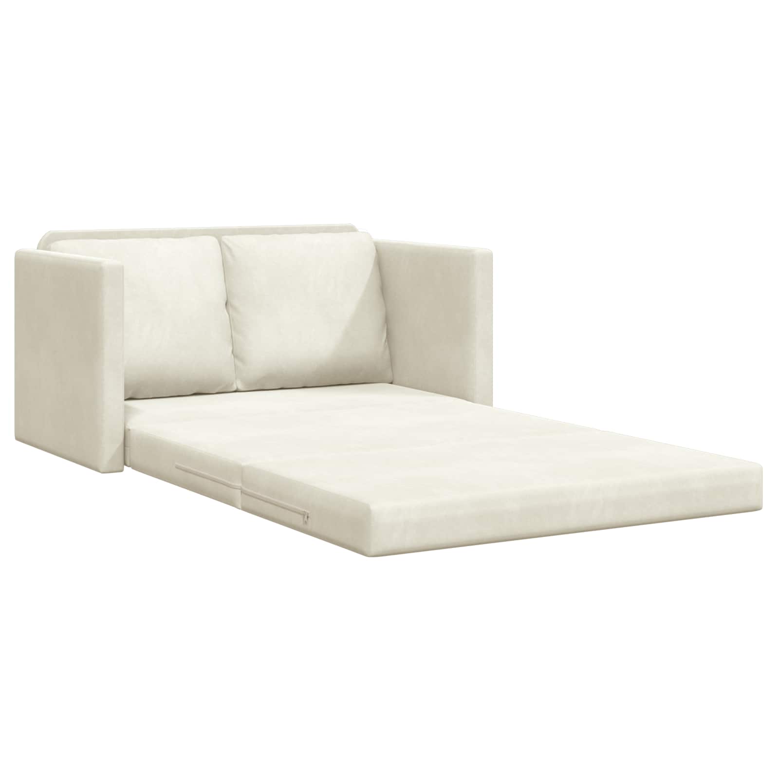 Krevet na razvlačenje Krema 204 x 122 x 60 cm Baršun
