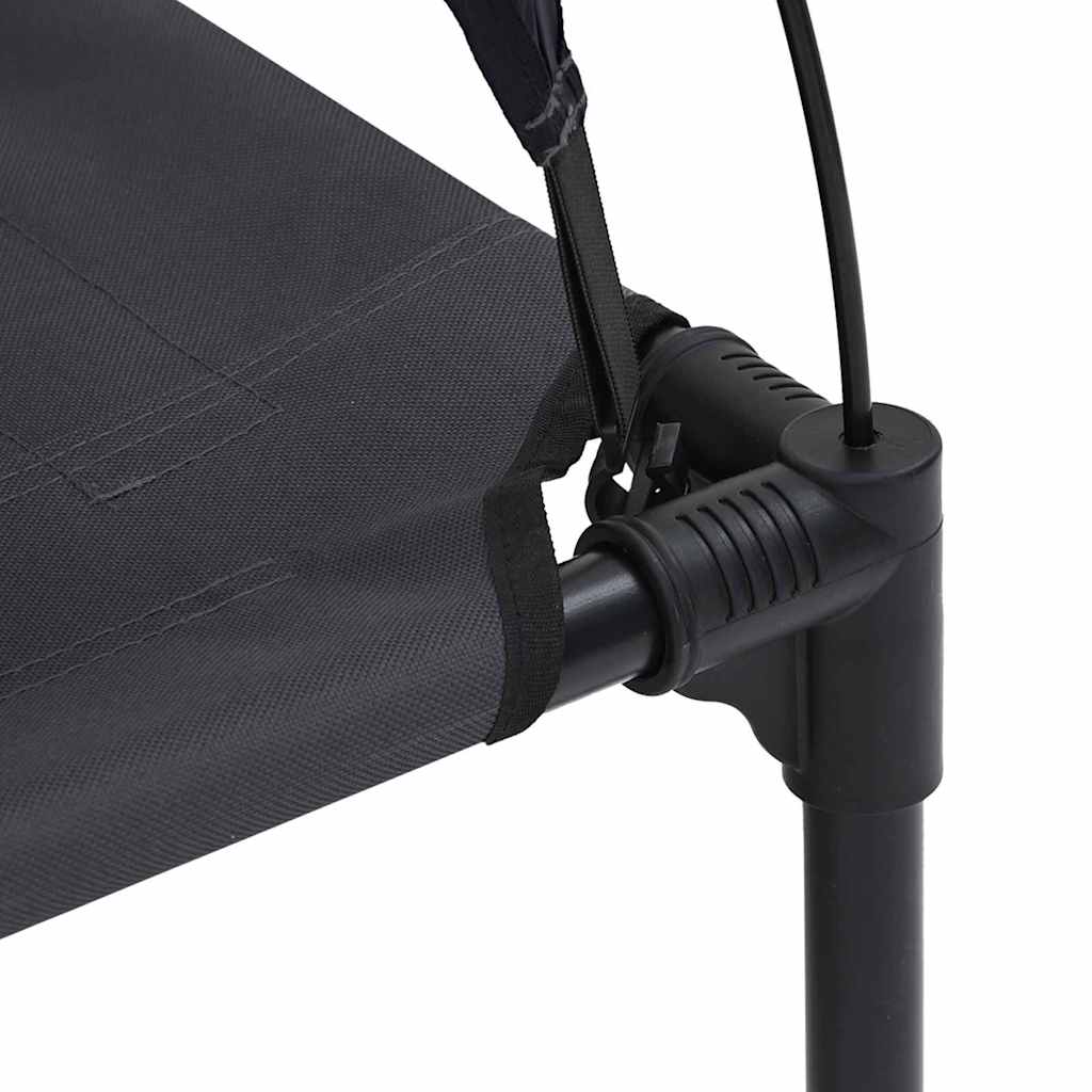 Krevet za psa Crna 122 x 93 x 106,5 cm Čelik