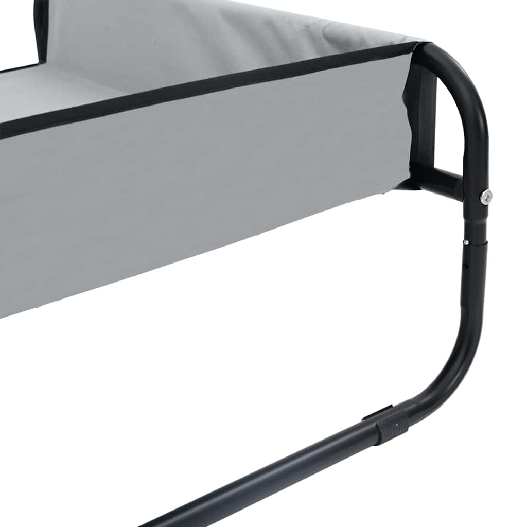 Krevet za psa Svijetlo siva 70 x 70 x 28,5 cm Čelik