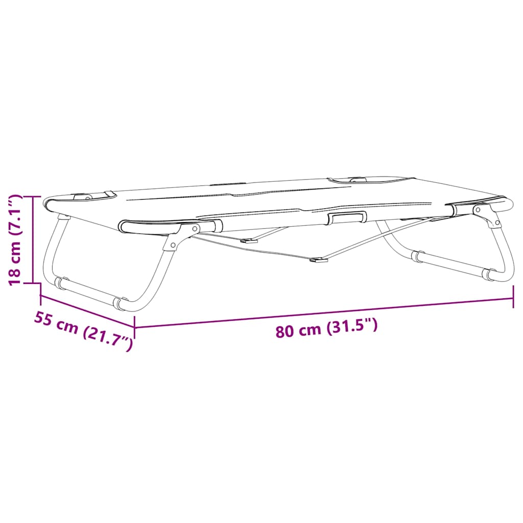 Krevet za psa Svijetlo siva 80 x 55 x 18 cm Čelik