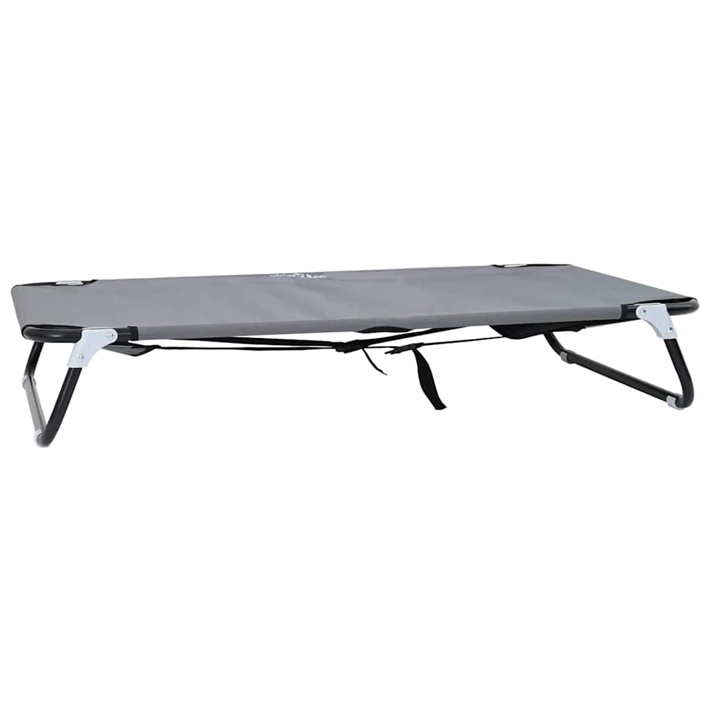 Krevet za psa Svijetlo siva 90 x 55 x 18 cm Čelik
