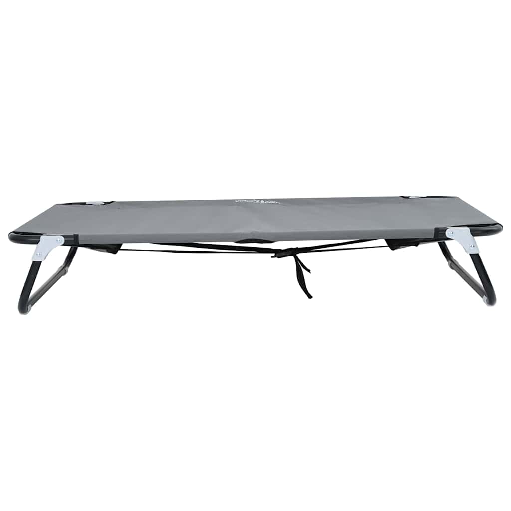 Krevet za psa Svijetlo siva 90 x 55 x 18 cm Čelik