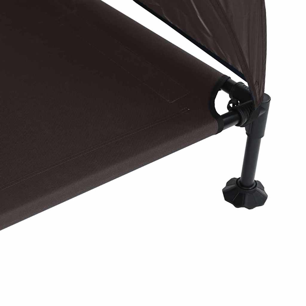 Povišeni krevet za pse Smeđa 127 x 81 x 108 cm Tkanina i čelik