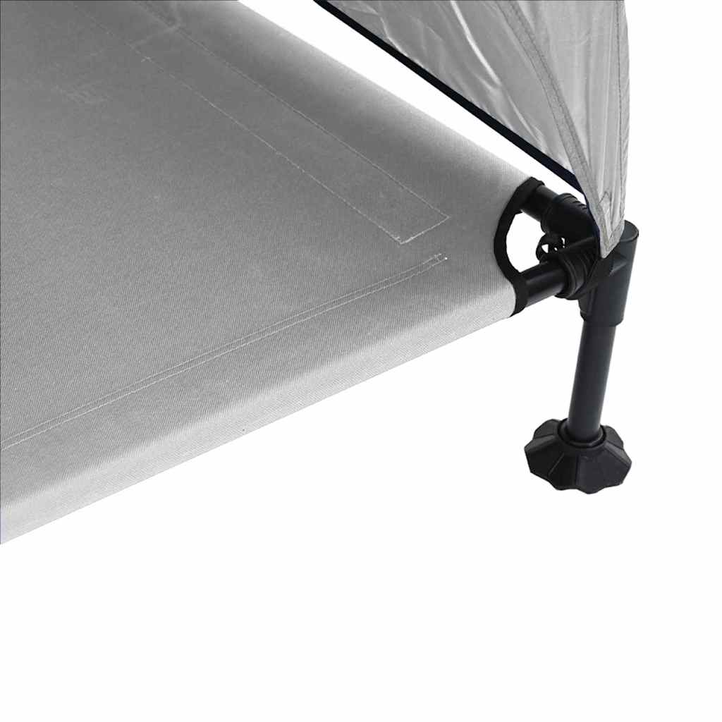 Povišeni krevet za pse Srebrno Siva 127 x 81 x 108 cm