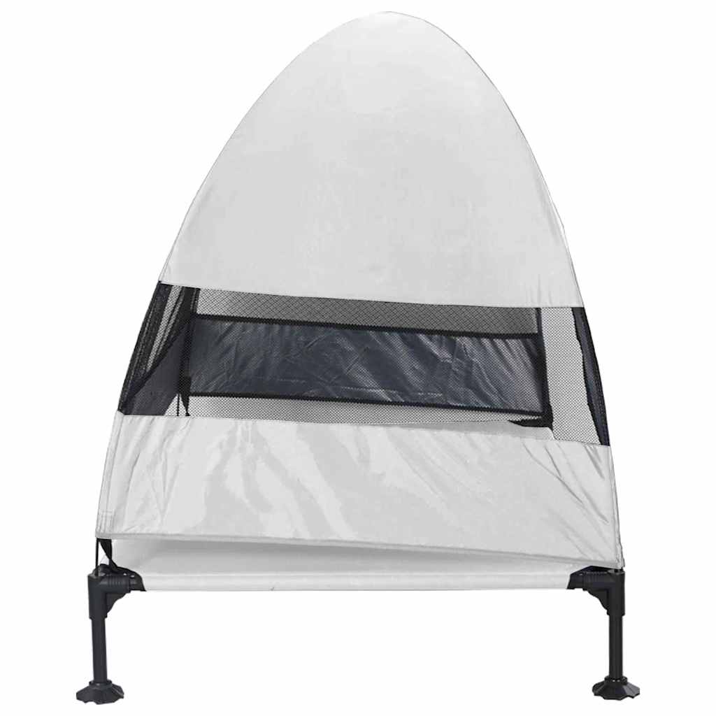 Povišeni krevet za pse Srebrno Siva 127 x 81 x 108 cm
