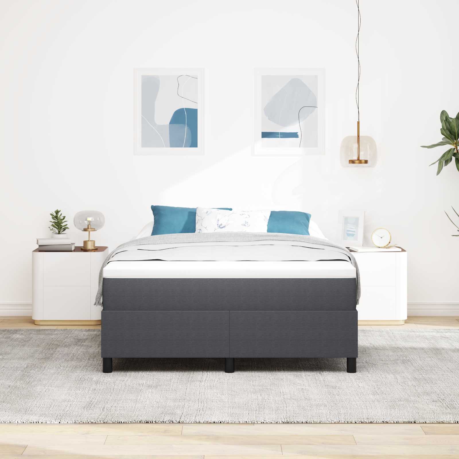 Krevetna platforma Tamno siva 140 x 200 cm Kordura tekstil