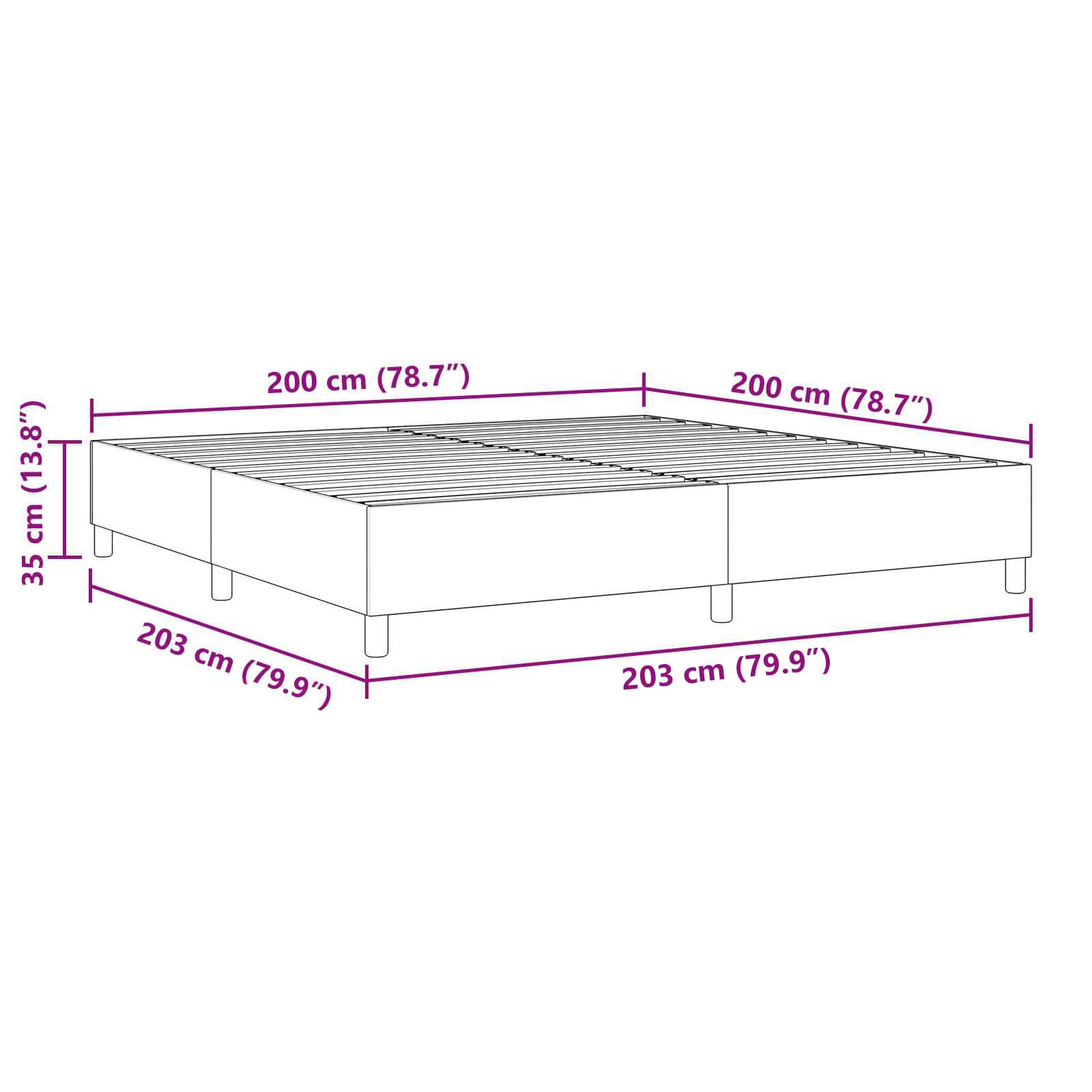 Krevetna platforma Krema 200 x 200 cm Kordura tekstil