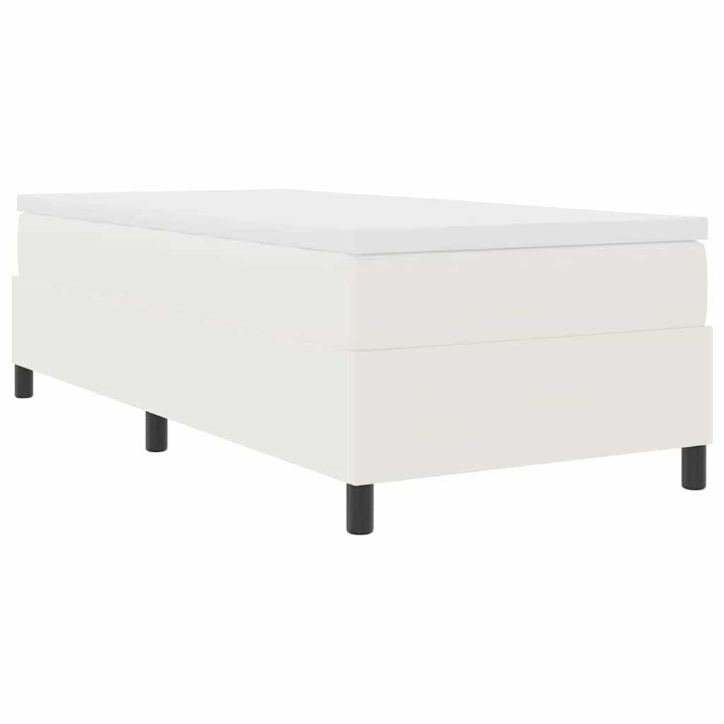 Krevet s opruga kutije Krema i bijela 90 x 190 cm
