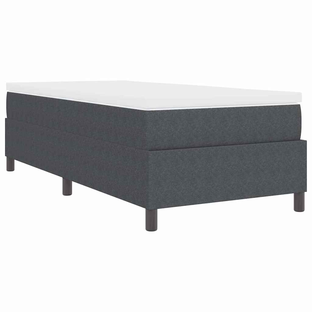 Krevet s opruga kutije Tamno siva i bijela 100 x 200 cm