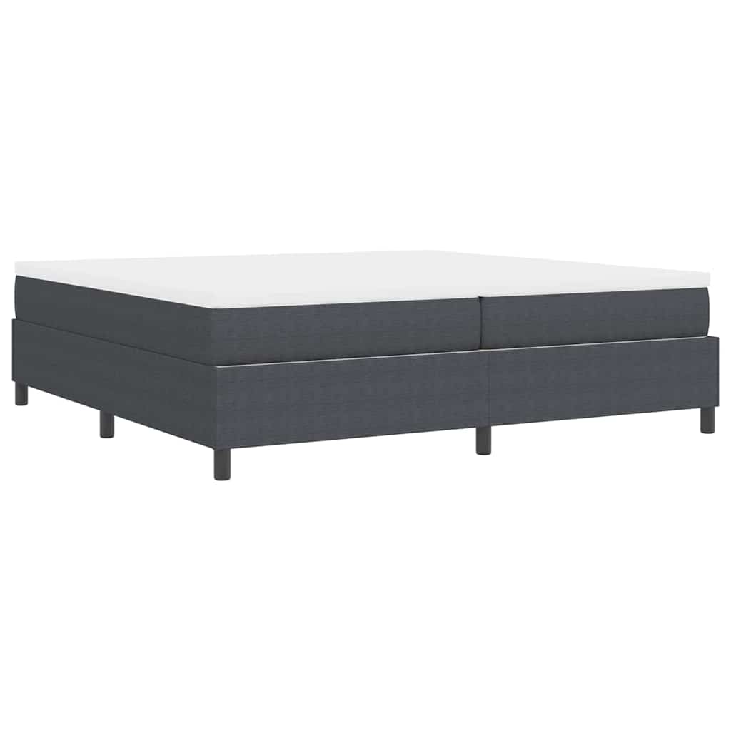 Krevet s opruga kutije Tamno siva i bijela 200 x 200 cm