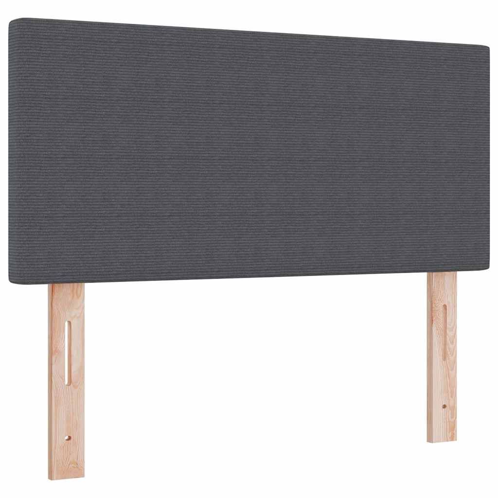 Krevet s opruga kutije Tamno siva i bijela 120 x 190 cm