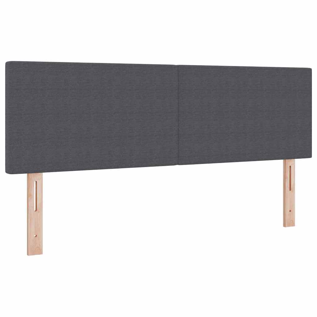 Krevet s opruga kutije Tamno siva i bijela 160 x 200 cm