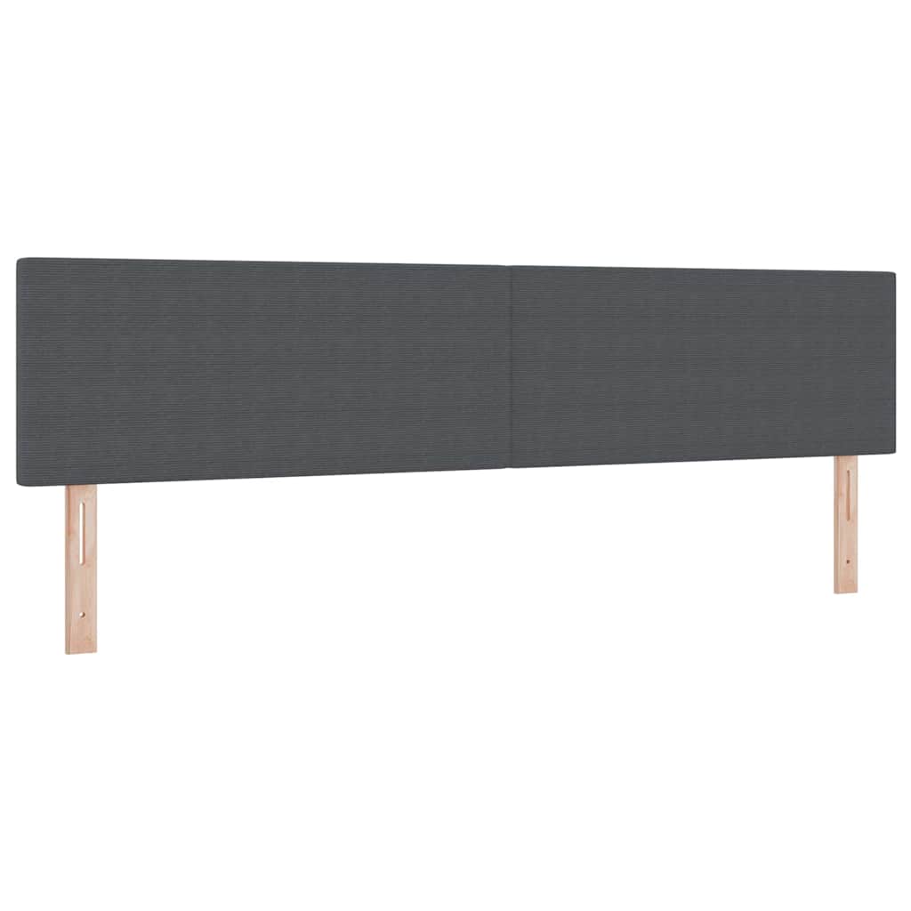 Krevet s opruga kutije Tamno siva i bijela 200 x 200 cm