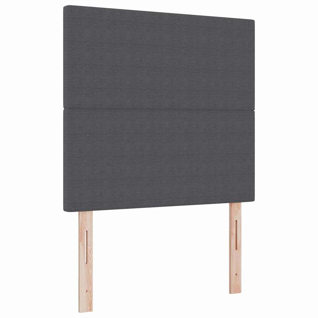Krevet s opruga kutije Tamno siva i bijela 90 x 200 cm