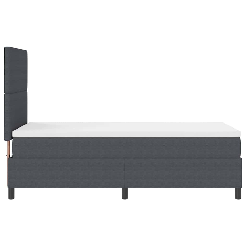 Krevet s opruga kutije Tamno siva i bijela 90 x 200 cm
