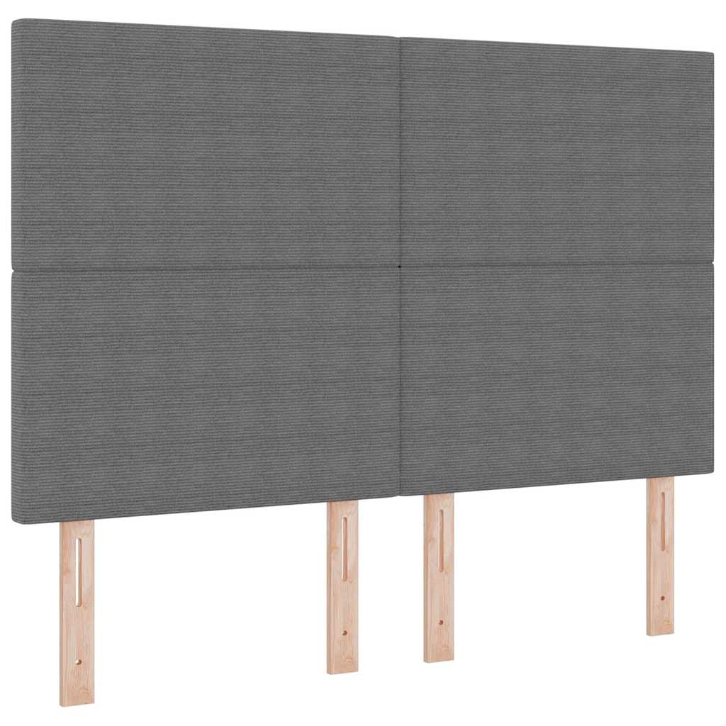 Krevet s opruga kutije Svijetlo siva i bijela. 160 x 200 cm