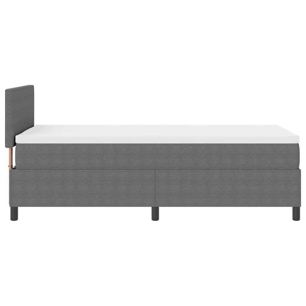 LED Box Spring Krevet Svijetlo siva i bijela. 80 x 200 cm