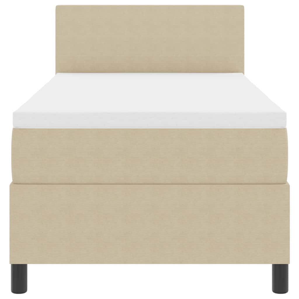 LED Box Spring Krevet Svijetlo siva i bijela. 80 x 200 cm